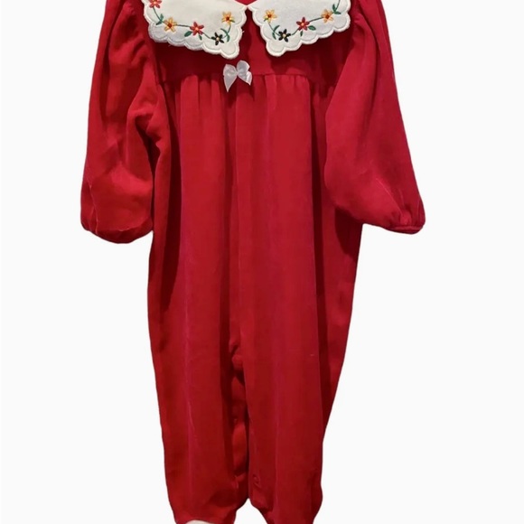 Vintage ‘Baby You’re It’ Footed Outfit Girls Size 6/9 months - Picture 7 of 8